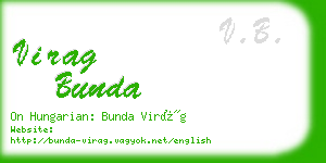 virag bunda business card